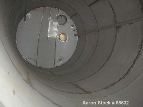 USED: Tank, 17,800 gallon, 316 stainless steel. Approximate 10'6" diameter x 27'6" straight side. Slight cone top and flat bottom. 24" side bottom manway. Top openings: (3) 2" flange, (2) 3" flange, ...