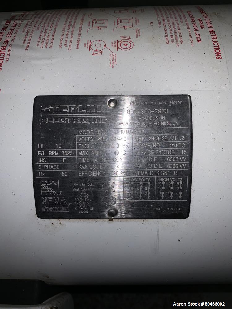 Used A&B Process Systems 10,000 Gallon Stainless Steel Food Grade Storage Tank.