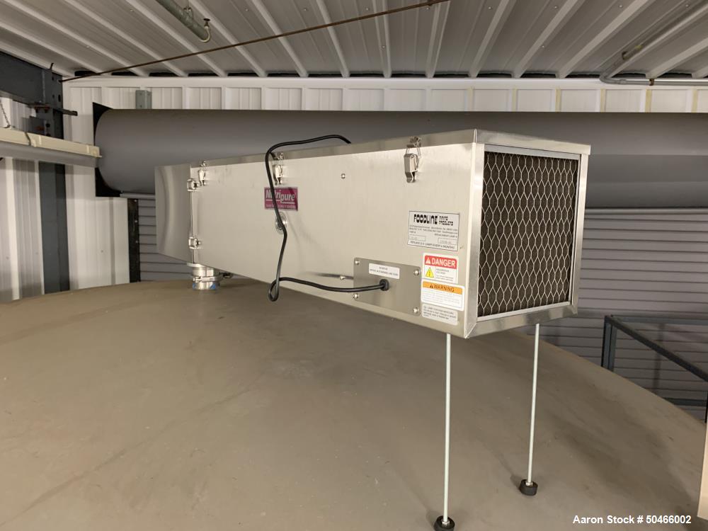 Used A&B Process Systems 10,000 Gallon Stainless Steel Food Grade Storage Tank.