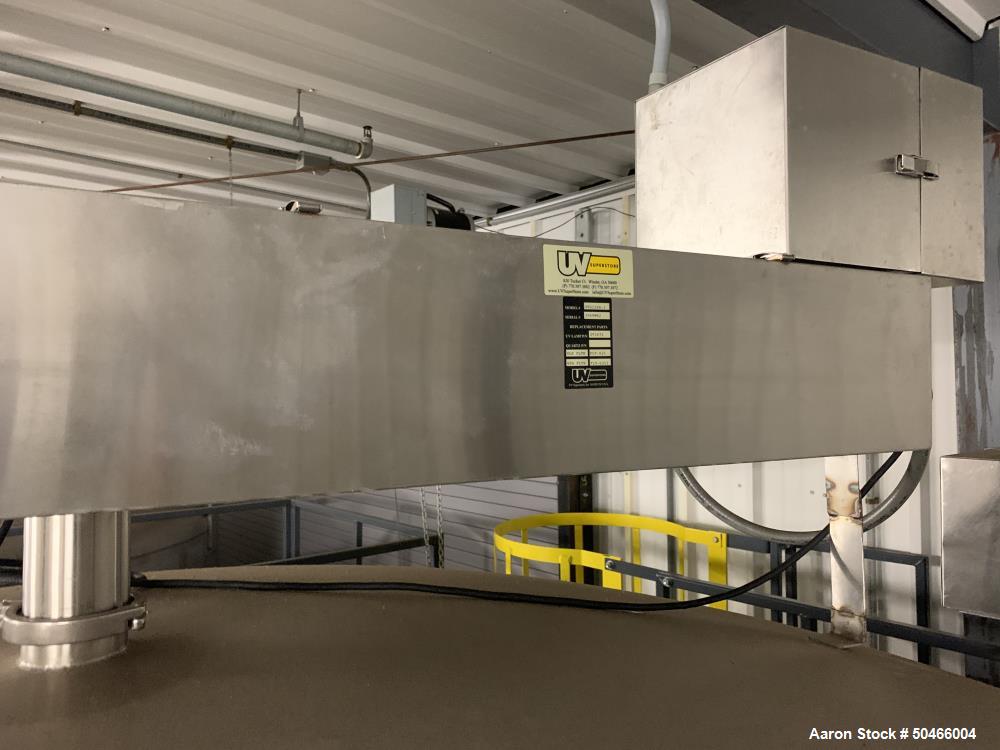 Used A&B Process Systems 10,000 Gallon Stainless Steel Food Grade Storage Tank.