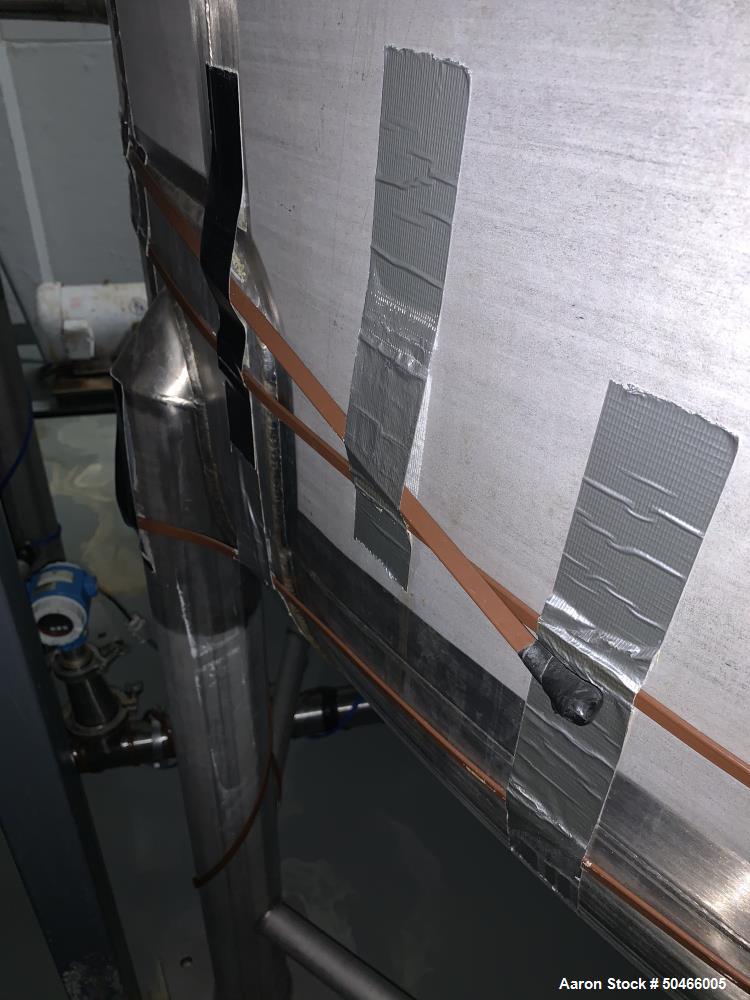 Used A&B Process Systems 10,000 Gallon Stainless Steel Food Grade Storage Tank.