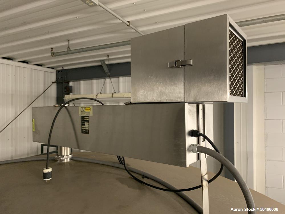 Used A&B Process Systems 10,000 Gallon Stainless Steel Food Grade Storage Tank.