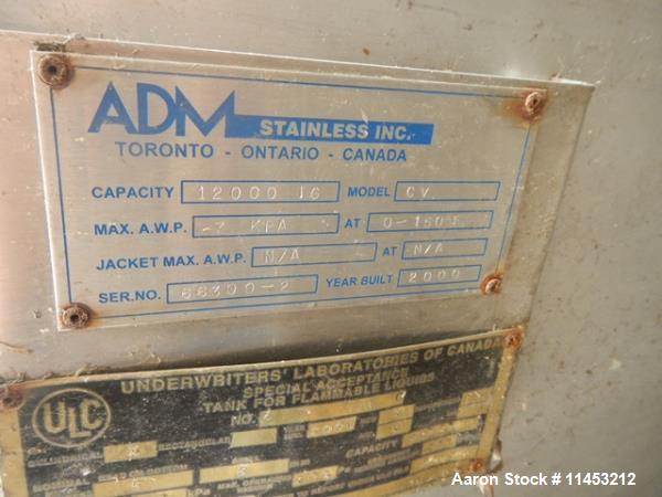 Used- 12,000 Gallon ADM Storage Tank