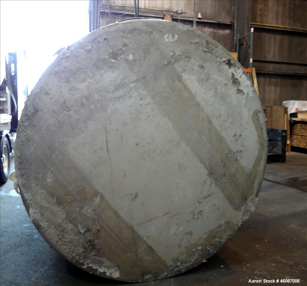 Used Acme Industrial Tank, 6000 Gallon, 304 Stainless Steel, Vertical. Approximate 192" Straight Side x 96" Diameter. Partial cone top, flat bottom. Top openings: 4", (3) 3", 6". Side openings: 24" m...