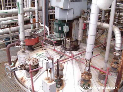 Used Alloy Fabricators 316 Stainless Steel Pressure Mix Tank, Approximately 16,000 Gallon.  12 diameter x 19-3" high straight side. Welded dished heads. Internal rated 25/FV at 350 degrees F. Bottom ...