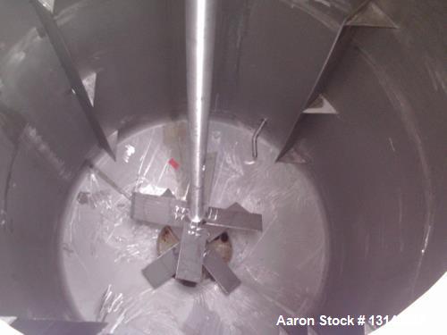 Used Alloy Fabricators 316 Stainless Steel Pressure Mix Tank, Approximately 16,000 Gallon.  12 diameter x 19-3" high straight side. Welded dished heads. Internal rated 25/FV at 350 degrees F. Bottom ...