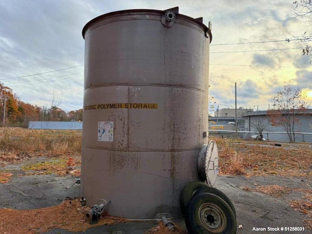 Used 7,000 Gallon Alloy Fabricators Stainless Steel Tank. 316L Stainless steel. Side manway. Flat top. Built 1995.