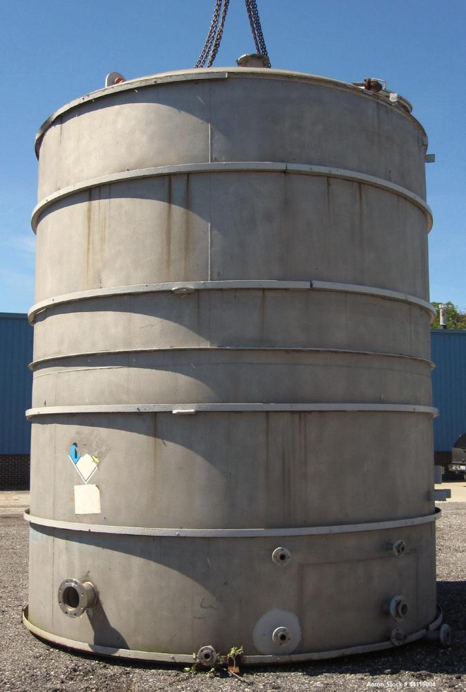Used Blaw Knox Tank, 11,800 Gallon, 304 Stainless Steel, Vertical. Approximate 144” diameter x 168” straight side, dished top, flat bottom. (1) Turn of internal pipe coil on bottom. Openings top 1” (...