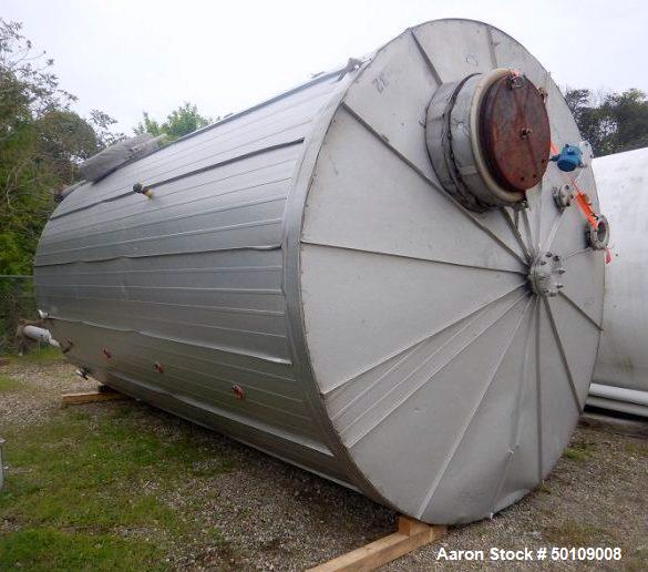 Used Walker Storage Tank, 10,000 Gallon, 304 Stainless Steel