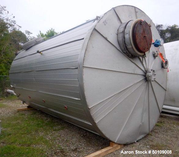 Used- Walker Storage Tank, 10,000 Gallon, 304 Stainless Steel