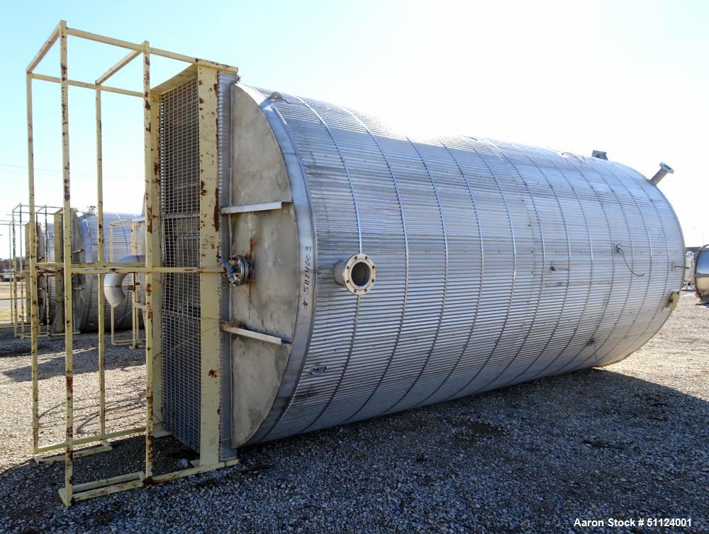 Used Apache Stainless Equipment Tank. API-650- 10,000 Gallon, 304L Stainless St