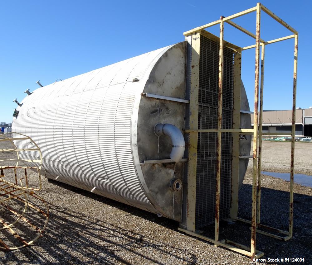 Used Apache Stainless Equipment Tank. API-650- 10,000 Gallon, 304L Stainless St