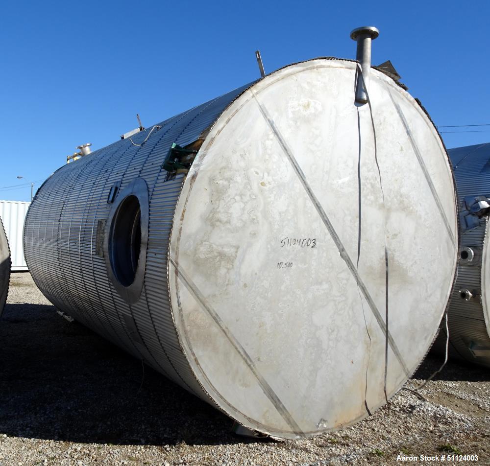 Used Apache Stainless Equipment Tank, API-650-10,000 Gallon, 316L Stainless Ste
