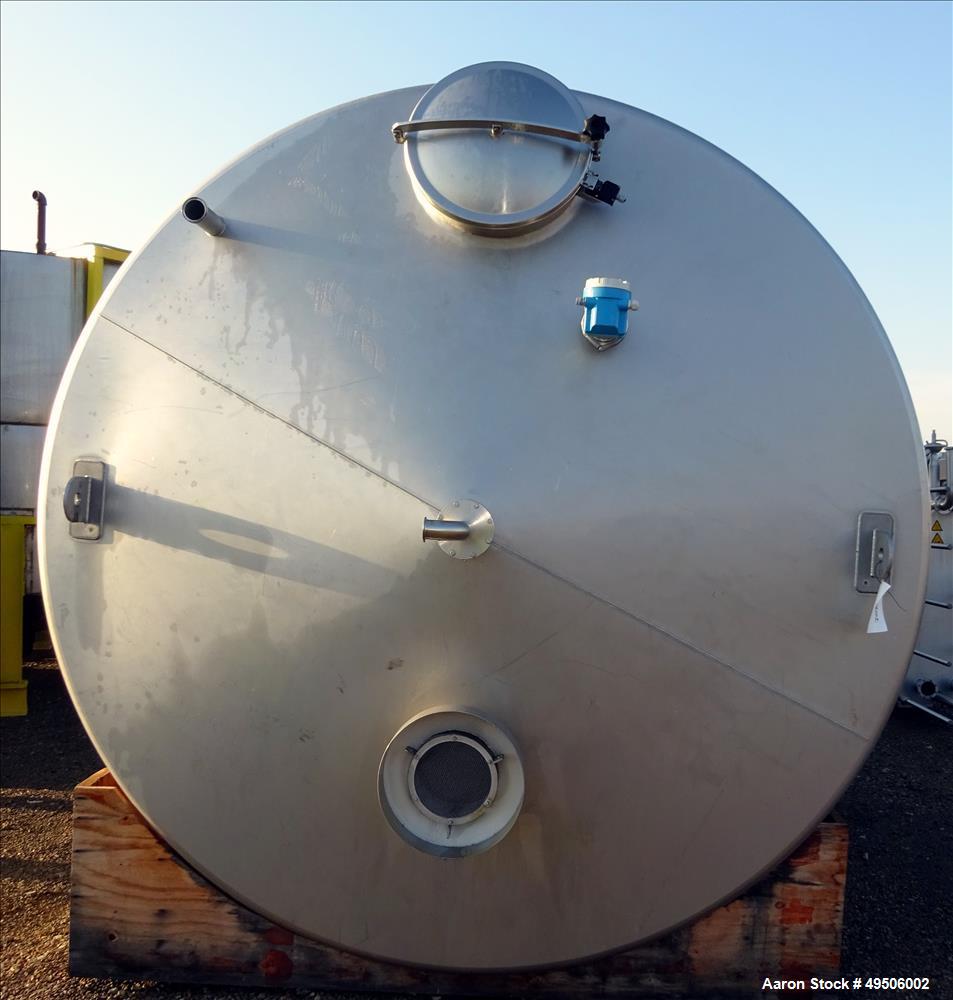 Used Apparatebau Nordhausen Tank, 5000 Gallon, 316 Stainless Steel.