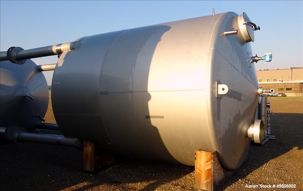 Used Apparatebau Nordhausen Tank, 5000 Gallon, 316 Stainless Steel.