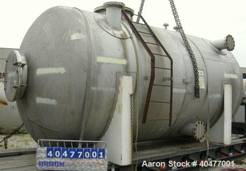 Used Applied Engineering Pressure Tank, 8,100 gallon, 304L stainless steel, horizontal. 9' diameter x 14'2'' long, 2 to 1 elliptical heads. Internal rated 16 psi at 150 deg F. Openings: top 2'', 3'',...