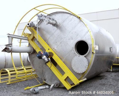 Used Bendel Tank, 10,000 Gallon, 304L Stainless Steel, Vertical.  Approximately 136” diameter x 165” straight side, slight coned top, sloped bottom.  UL Rated for above ground flammable storage, UL #...