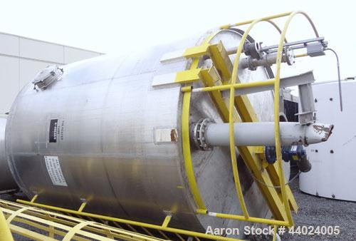 Used Bendel Tank, 10,000 Gallon, 304L Stainless Steel, Vertical.  Approximately 136” diameter x 165” straight side, slight coned top, sloped bottom.  UL Rated for above ground flammable storage, UL #...