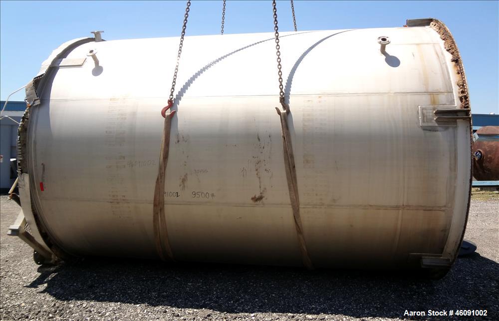 Used Bendel Corp. Tank, 11,000 Gallon, 304 Stainless Steel, Vertical. Approximately 132" diameter x 186" straight side. Flat top and bottom head. Maximum operating temperature 320 degrees F. Internal...