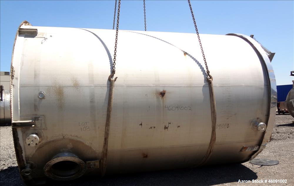 Used Bendel Corp. Tank, 11,000 Gallon, 304 Stainless Steel, Vertical. Approximately 132" diameter x 186" straight side. Flat top and bottom head. Maximum operating temperature 320 degrees F. Internal...