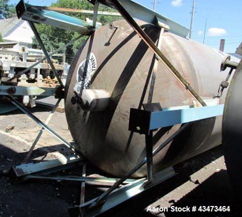 Used Buffalo Pressure Tank, 10,000 Gallon, 304 Stainless Steel, Vertical. Approximate 120" diameter x 188" straight side, dish top and bottom. Internal rated 14 psi at 300 degrees F. Openings top (2)...