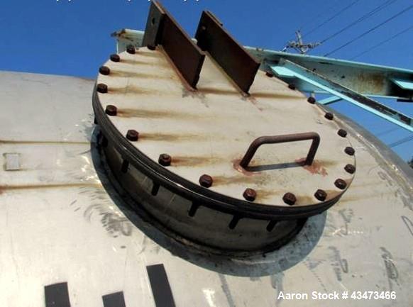 Used Buffalo Pressure Tank, 10,000 Gallon, 304 Stainless Steel, Vertical. Approximate 120" diameter x 188" straight side, dish top & bottom. Internal rated 14 psi at 300 degrees F. Openings top (2) 1...