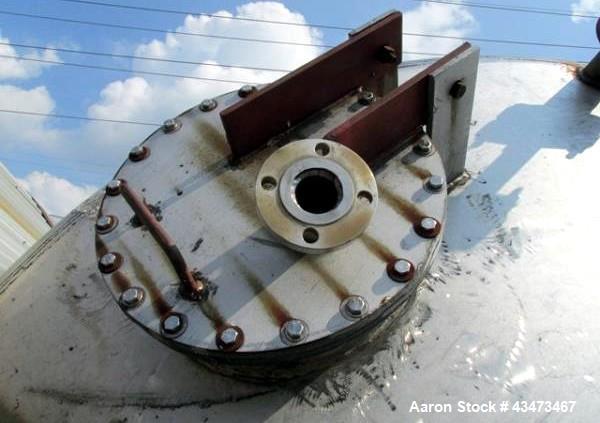 Used Buffalo Pressure Tank, 10,000 Gallon, 304 Stainless Steel, Vertical. Approximate 120" diameter x 188" straight side, dish top & bottom. Internal rated 14 psi at 300 degrees F. Openings top (2) 1...