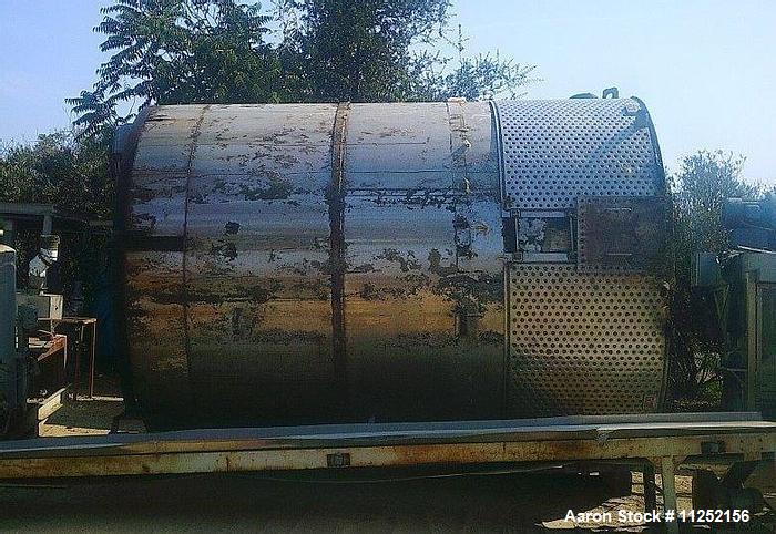 Used-CE Howard 7,500 Gallon Stainless Steel Jacketed Tank