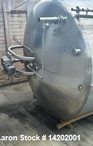 Used Cherry-Burrell Model: CV 7,500 Gallon Top Agitated Mixing Stainless Steel T