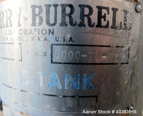 Used Cherry Burrell 5000 Gallon 304 Stainless Steel Mix Tank. Type CV. Approx. 8' Diameter x 12' 6"Straight Side. Dished Heads. Side 16" X 20" Oval Manway with Cover. Top Manway with Cover. Top Mount...