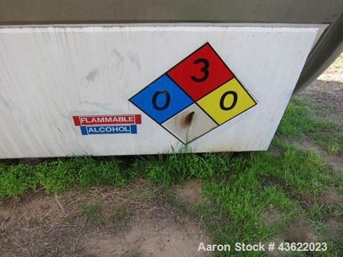 Used Cherry Burrell 10,000 Gallon Stainless Steel Horizontal Storage Tank. Approximately 10'6" diameter x 14'6" straight side. Dished heads. 16" x 20" side oval manway with cover. 3" EBO. (2) Dual CI...