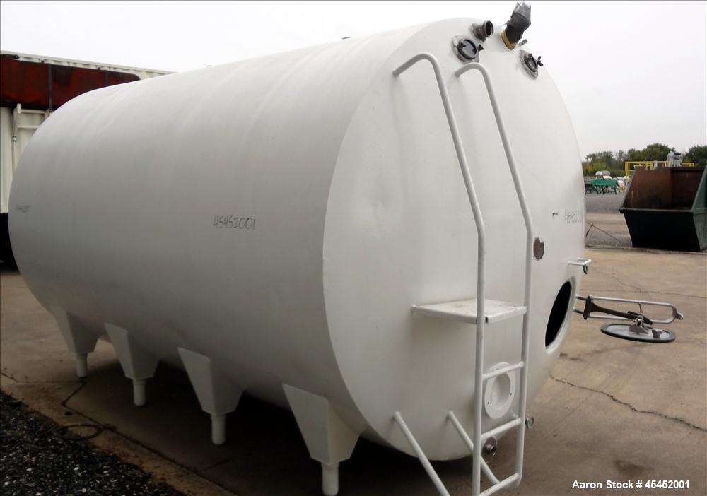 Used Cherry Burrel Tank, 5000 Gallon, Model DHP, 304 Stainless Steel, Horizontal. 96" diameter x 152" straight side, dished heads, insulated. Openings 16" x 20" oval manway with cover, (2) 3" top ope...