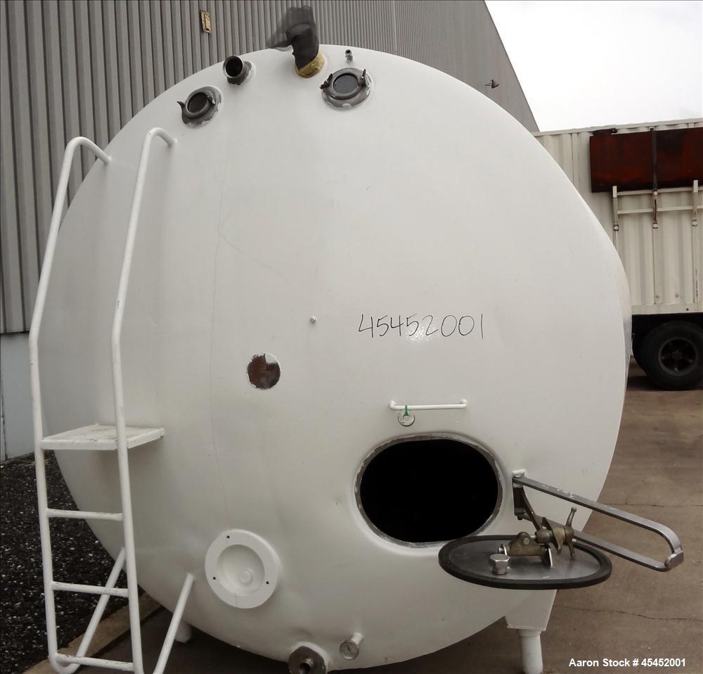 Used Cherry Burrel Tank, 5000 Gallon, Model DHP, 304 Stainless Steel, Horizontal. 96" diameter x 152" straight side, dished heads, insulated. Openings 16" x 20" oval manway with cover, (2) 3" top ope...