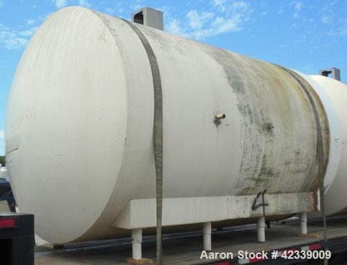 Used- Cherry-Burrell Cold Wall Tank, 5000 Gallon, Model E, 304 Stainless Steel, Horizontal. 96" Diameter x 144" straight sid...