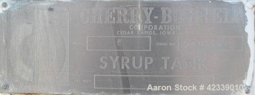 Used Cherry-Burrell Cold Wall Tank, 5000 Gallon, Model E, 304 Stainless Steel, Horizontal. 96" Diameter x 144" straight side, dished heads. Insulated with carbon steel sheathing. Approximate 102" x 7...