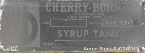 Used Cherry-Burrell Cold Wall Tank, 5000 Gallon, Model E, 304 Stainless Steel, Horizontal. 96" Diameter x 144" straight side, dished heads. Insulated with carbon steel sheathing. Approximate 102" x 7...