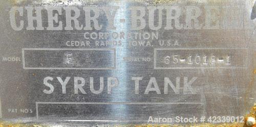 Used- Cherry-Burrell Cold Wall Tank, 5000 Gallon, Model E, 304 Stainless Steel, Horizontal. 96" Diameter x 144" straight sid...