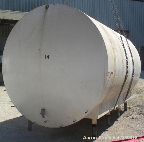 Used Cherry-Burrell Cold Wall Tank, 5000 Gallon, Model E, 304 Stainless Steel, Horizontal. 96" Diameter x 144" straight side, dished heads. Insulated with carbon steel sheathing. Approximate 108" x 8...