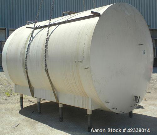 Used Cherry-Burrell Cold Wall Tank, 5000 Gallon, Model E, 304 Stainless Steel, Horizontal. 96" Diameter x 144" straight side, dished heads. Insulated with carbon steel sheathing. Approximate 108" x 8...