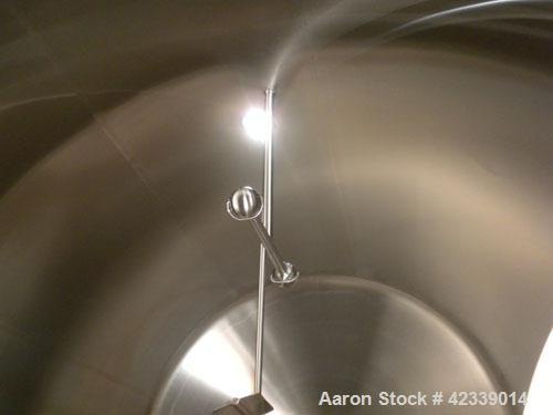 Used- Cherry-Burrell Cold Wall Tank, 5000 Gallon, Model E, 304 Stainless Steel, Horizontal. 96" Diameter x 144" straight sid...