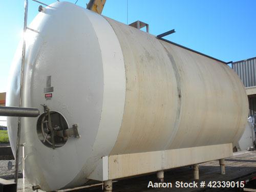 Used- Cherry-Burrell Cold Wall Tank, 5000 Gallon, Model E, 304 Stainless Steel, Horizontal. 96" Diameter x 144" straight sid...