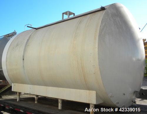 Used Cherry-Burrell Cold Wall Tank, 5000 Gallon, Model E, 304 Stainless Steel, Horizontal. 96" Diameter x 144" straight side, dished heads. Insulated with carbon steel sheathing. Approximate 102" x 7...