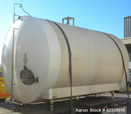 Used Cherry-Burrell Cold Wall Tank, 5000 Gallon, Model E, 304 Stainless Steel, Horizontal. 96" Diameter x 144" straight side, dished heads. Insulated with carbon steel sheathing. Approximate 102" x 7...