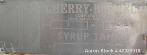 Used Cherry-Burrell Cold Wall Tank, 5000 Gallon, Model E, 304 Stainless Steel, Horizontal. 96" Diameter x 144" straight side, dished heads. Insulated with carbon steel sheathing. Approximate 102" x 7...