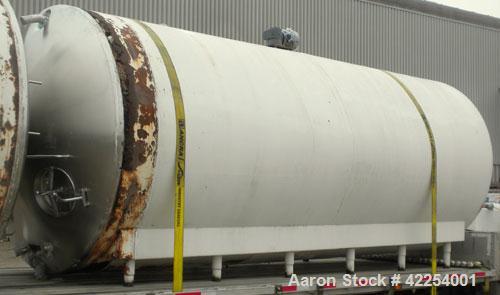 Used- Cherry Burrell Tank, 7,000 Gallon, Model GHW, 304 Stainless Steel, Horizontal. 96" diameter x 228" straight side, dish...
