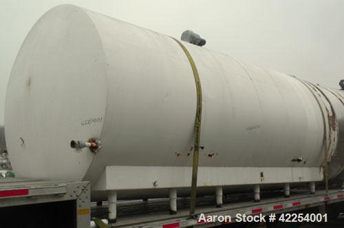 Used- Cherry Burrell Tank, 7,000 Gallon, Model GHW, 304 Stainless Steel, Horizontal. 96" diameter x 228" straight side, dish...