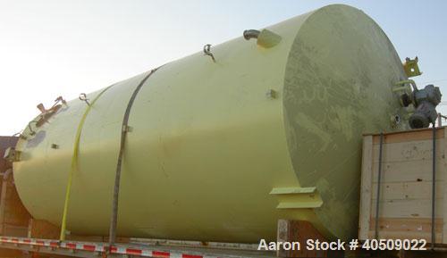 Used Cherry Burrell Silo Tank, 5,000 Gallon, Model SVW, 304 Stainless Steel, Vertical. 84" diameter x 213" straight side, dished top, sloped bottom. Partial sidewall cold jacket, 40 square feet, rate...