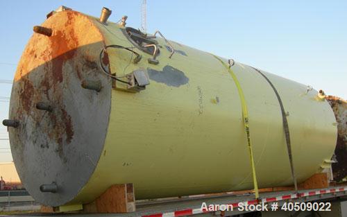 Used Cherry Burrell Silo Tank, 5,000 Gallon, Model SVW, 304 Stainless Steel, Vertical. 84" diameter x 213" straight side, dished top, sloped bottom. Partial sidewall cold jacket, 40 square feet, rate...