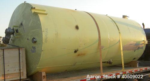 Used Cherry Burrell Silo Tank, 5,000 Gallon, Model SVW, 304 Stainless Steel, Vertical. 84" diameter x 213" straight side, dished top, sloped bottom. Partial sidewall cold jacket, 40 square feet, rate...
