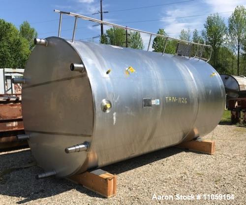 Used- 5000 Gallon Cherry Burrell Sanitary Jacketed Mix Tank.